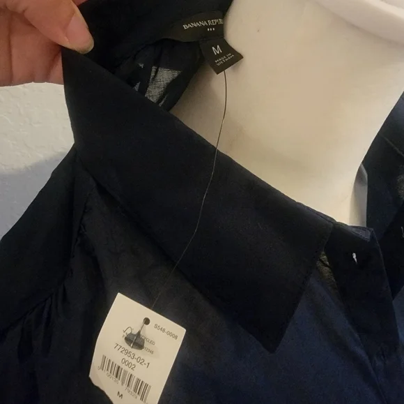 Banana Republic Voile Shirtdress | Navy | Size M - Picture 4 of 5